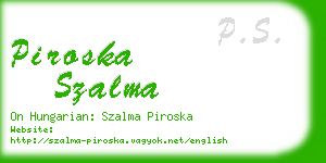 piroska szalma business card